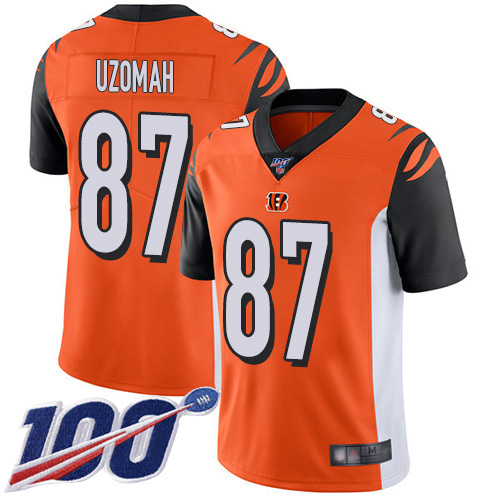 Cincinnati Bengals Limited Orange Men C J  Uzomah Alternate Jersey NFL Footballl #87 100th Season Vapor Untouchable->cincinnati bengals->NFL Jersey